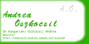 andrea oszkocsil business card